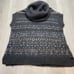 Free People Sweater Vest XS Gray Nordic Birdseye Oversized Cowl Neck Alpaca Wool