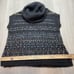 Free People Sweater Vest XS Gray Nordic Birdseye Oversized Cowl Neck Alpaca Wool