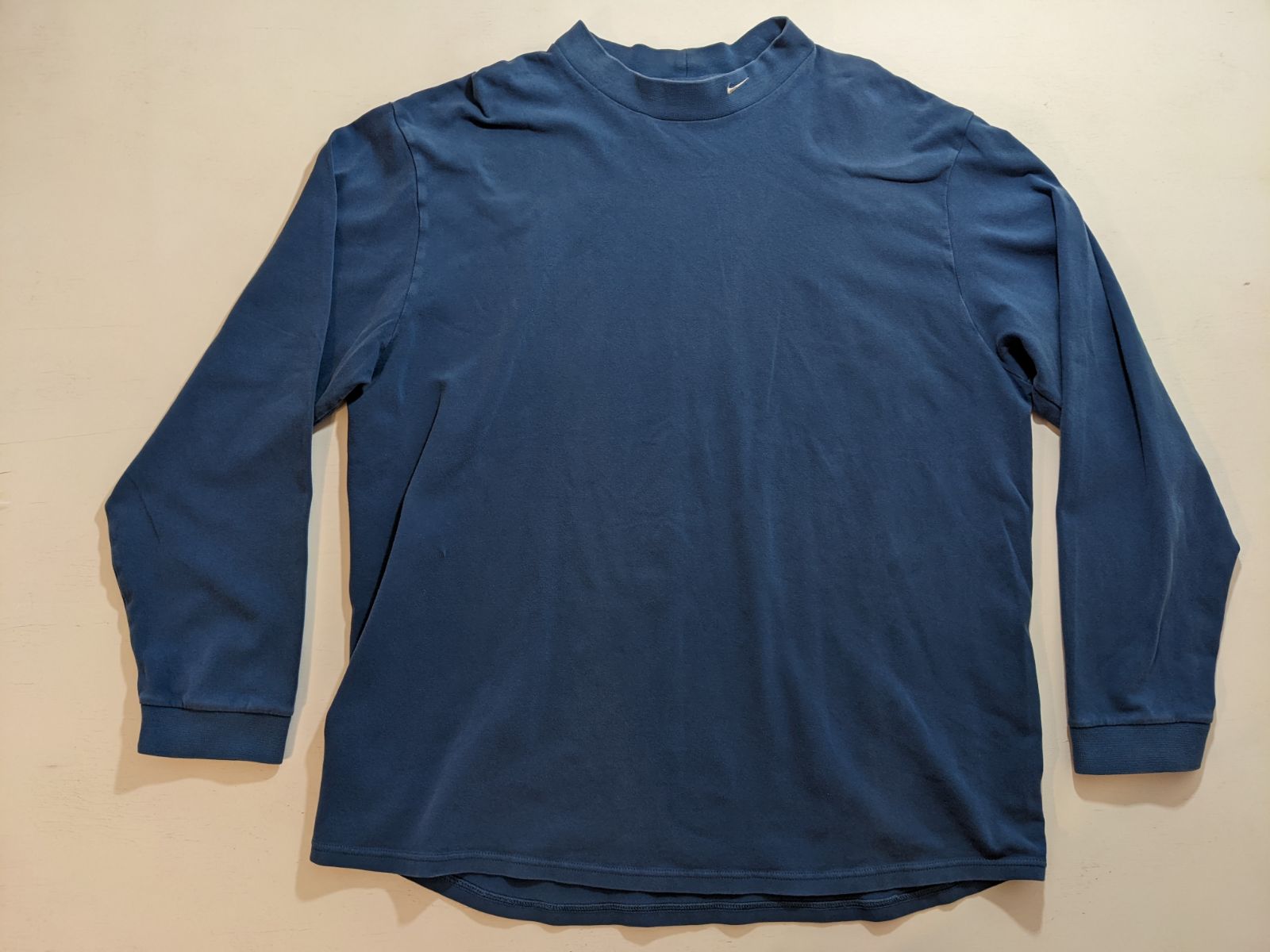 VTG Nike Swoosh Mock Turtleneck Navy XXL