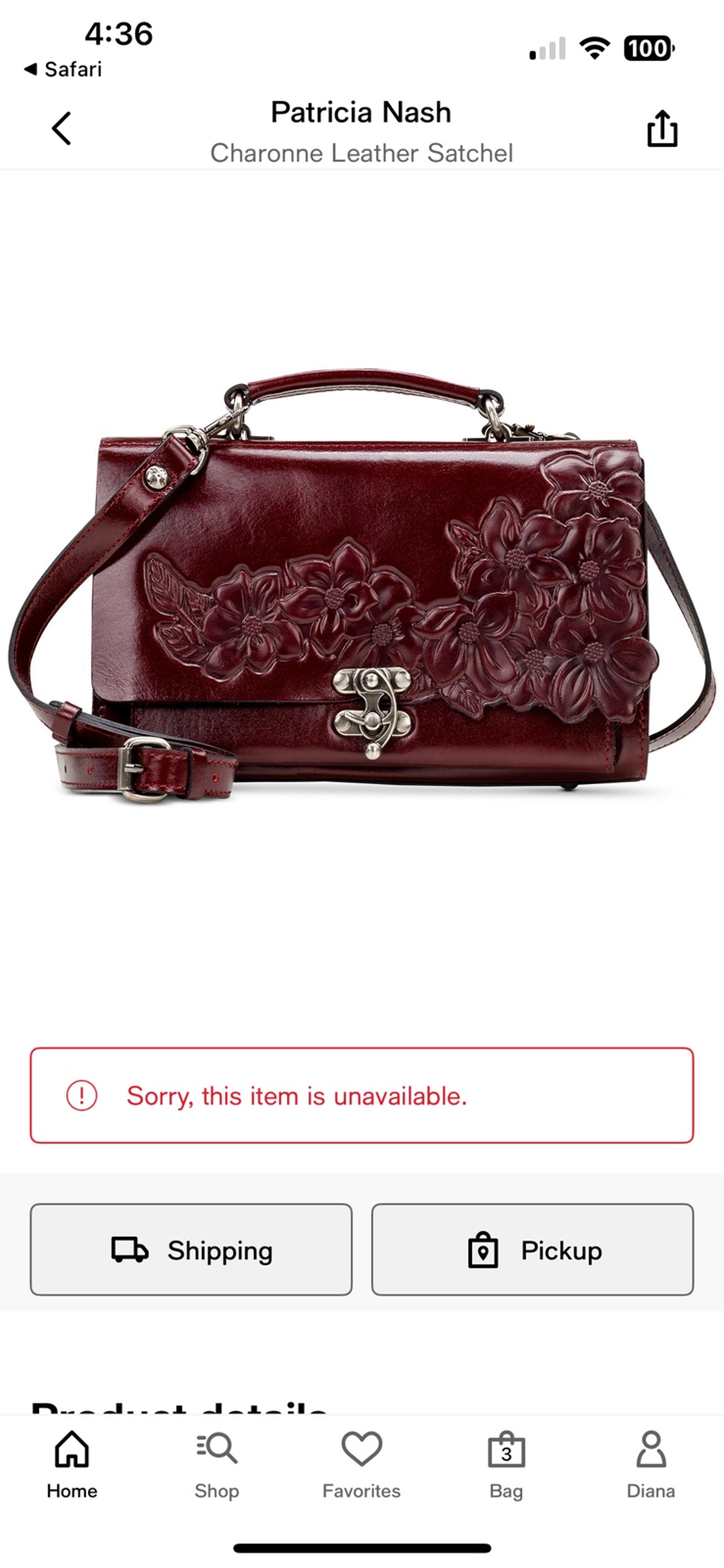 Patricia Nash satchel with matching wallet