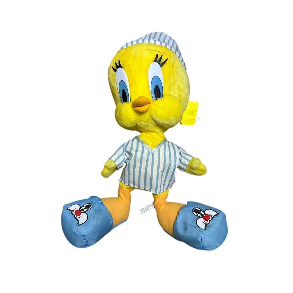 Looney tunes Jumbo Tweety Bird Plush Toy Pajama Sleepwear Nightcap StuffedAnimal