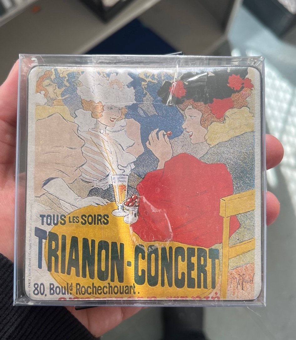 Coasters set of 4 tous les soirs Trianon Concert 80 Boul d. Rochechouart