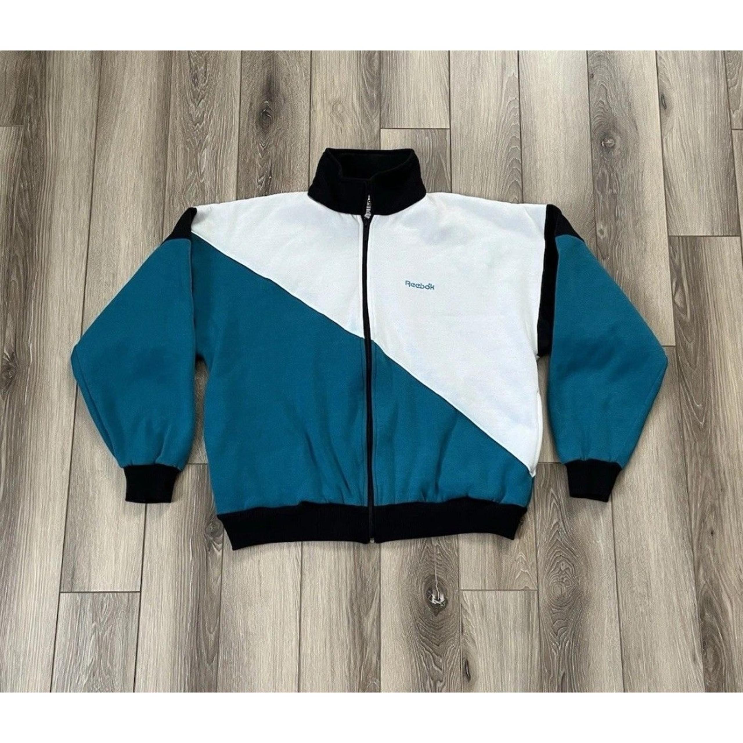 Vintage Reebok Sport Full Zip Sweatsuit Jacket Tricolor-Block Men’s Size Medium