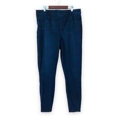 Spanx Jean-ish Ankle Leggings Jeggings Twilight Rinse Dark Blue Wash Size XL