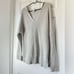 Rachel Zoe gray Knit Hooded Crochet Knit Pullover Sweater size L