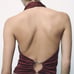 NWT Zara Heart Appliqué Open Back Knit Top in Brown - Medium