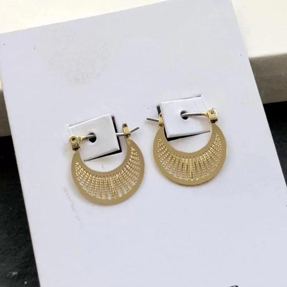 & Other Stories Ray Hoop Earrings Gold