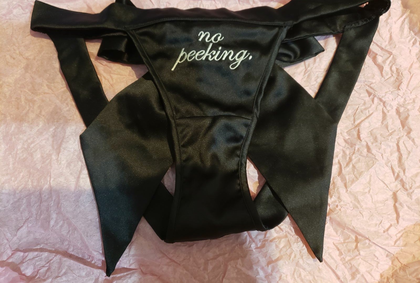 Victoria's secret black strappy panty xs