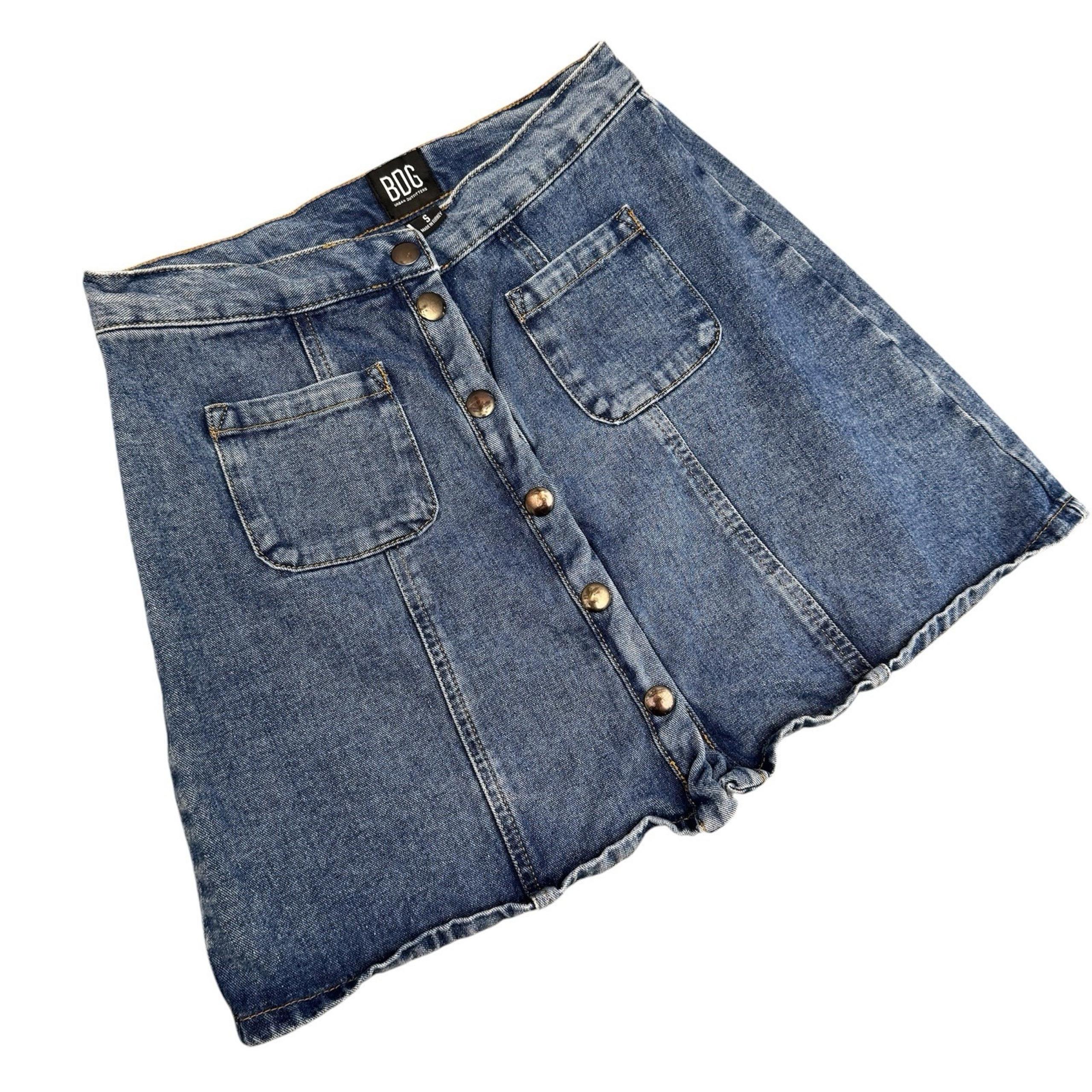BDG Urban Outfitters Women S Denim A Line Mini Skirt Button Down Retro 90s Jean