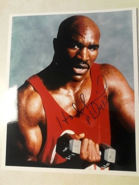 EVANDER HOLYFIELD autographed 8x10