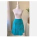 NWT Bagatelle Sz 10 Vintage Turquoise Blue Leather Suede Skirt