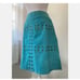 NWT Bagatelle Sz 10 Vintage Turquoise Blue Leather Suede Skirt