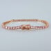 14K Rose Gold Womens 2ct Pink Diamond Tennis Bracelet 14 Karat Silver 6.5 Size