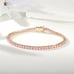 14K Rose Gold Womens 2ct Pink Diamond Tennis Bracelet 14 Karat Silver 6.5 Size