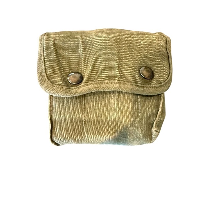 Vintage Military First Aid Pouch W/ Bandages & Supplies Canvas Green Nam Era