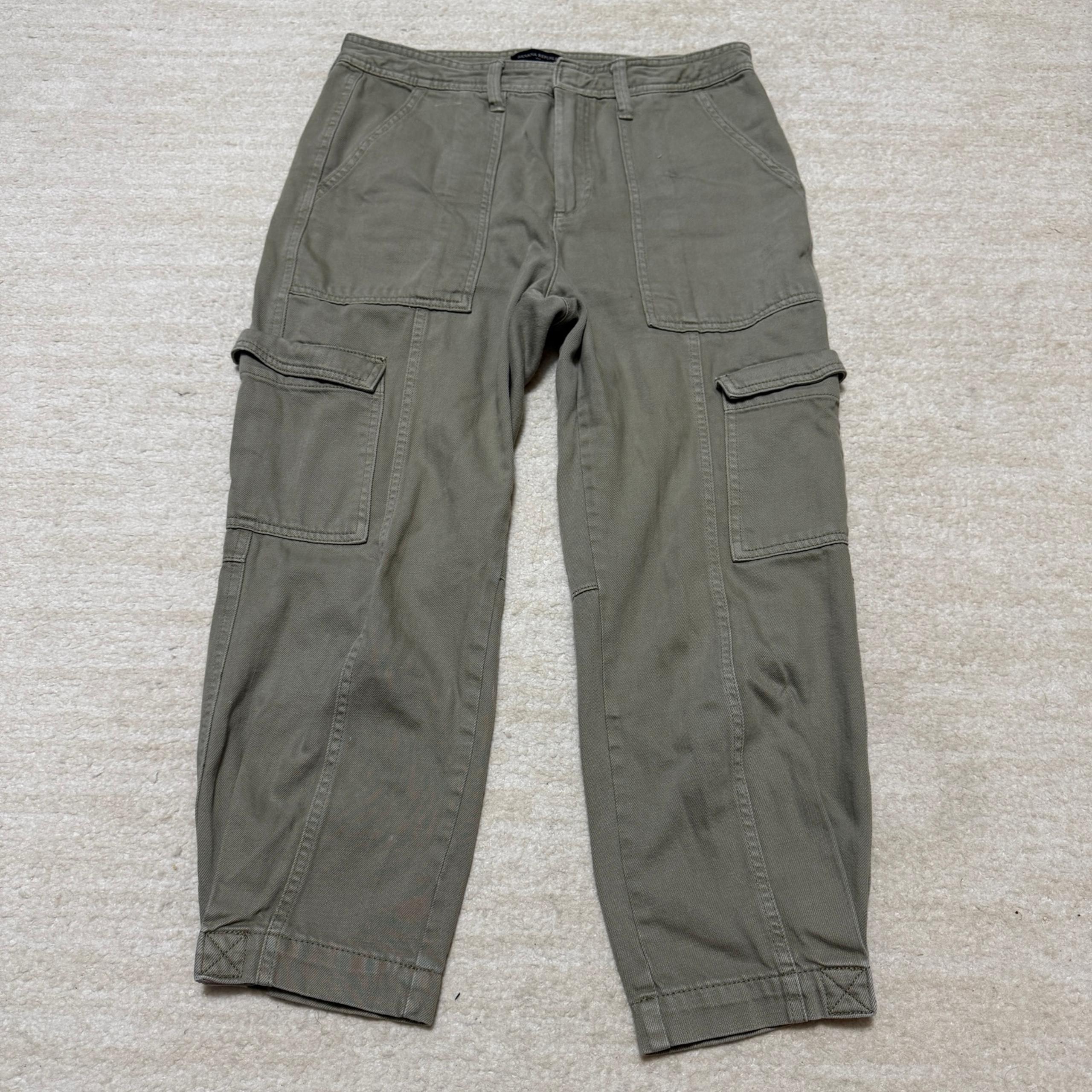Banana Republic Tapered Utility Cargo Pants Green Women's Petite 6 Gorpcore