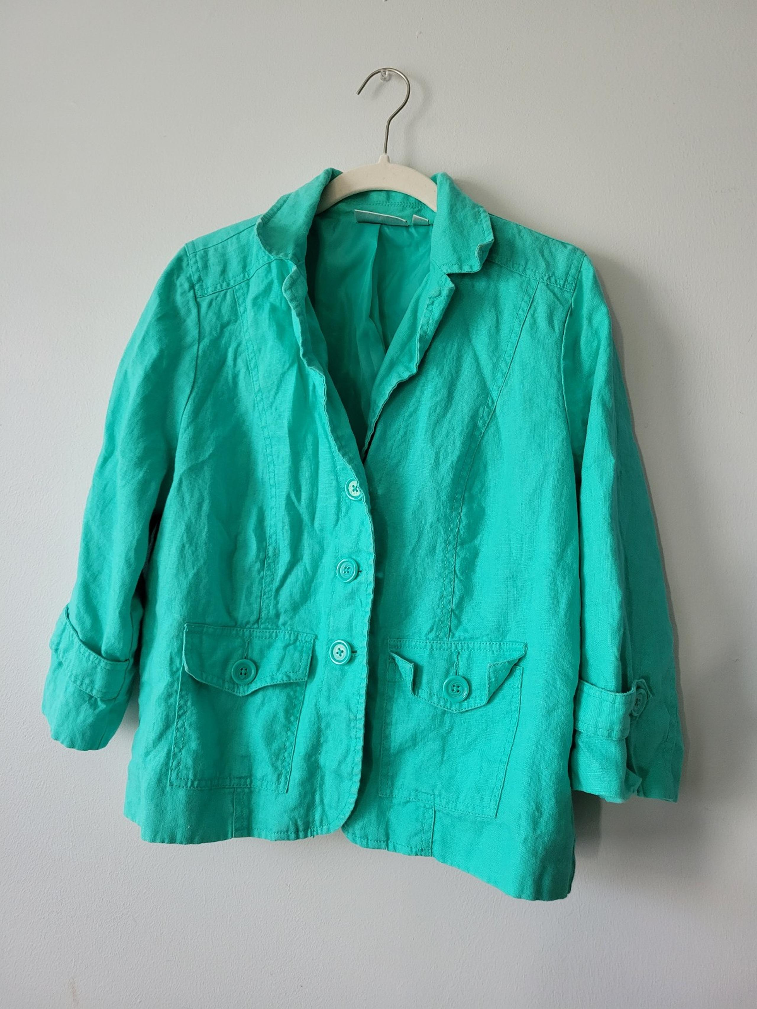 Studio works linen blazer/jacket teal PM