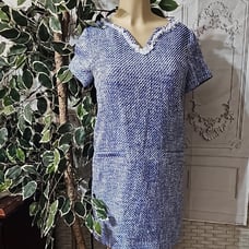 NWOT Kate Spade Graphic Tweed Woven Blue Dress with 8