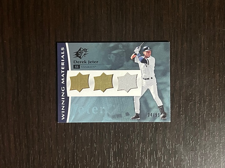 DEREK JETER 2008 SPx Winning Materials Game Used JERSEY PATCH Card /99! Yankees