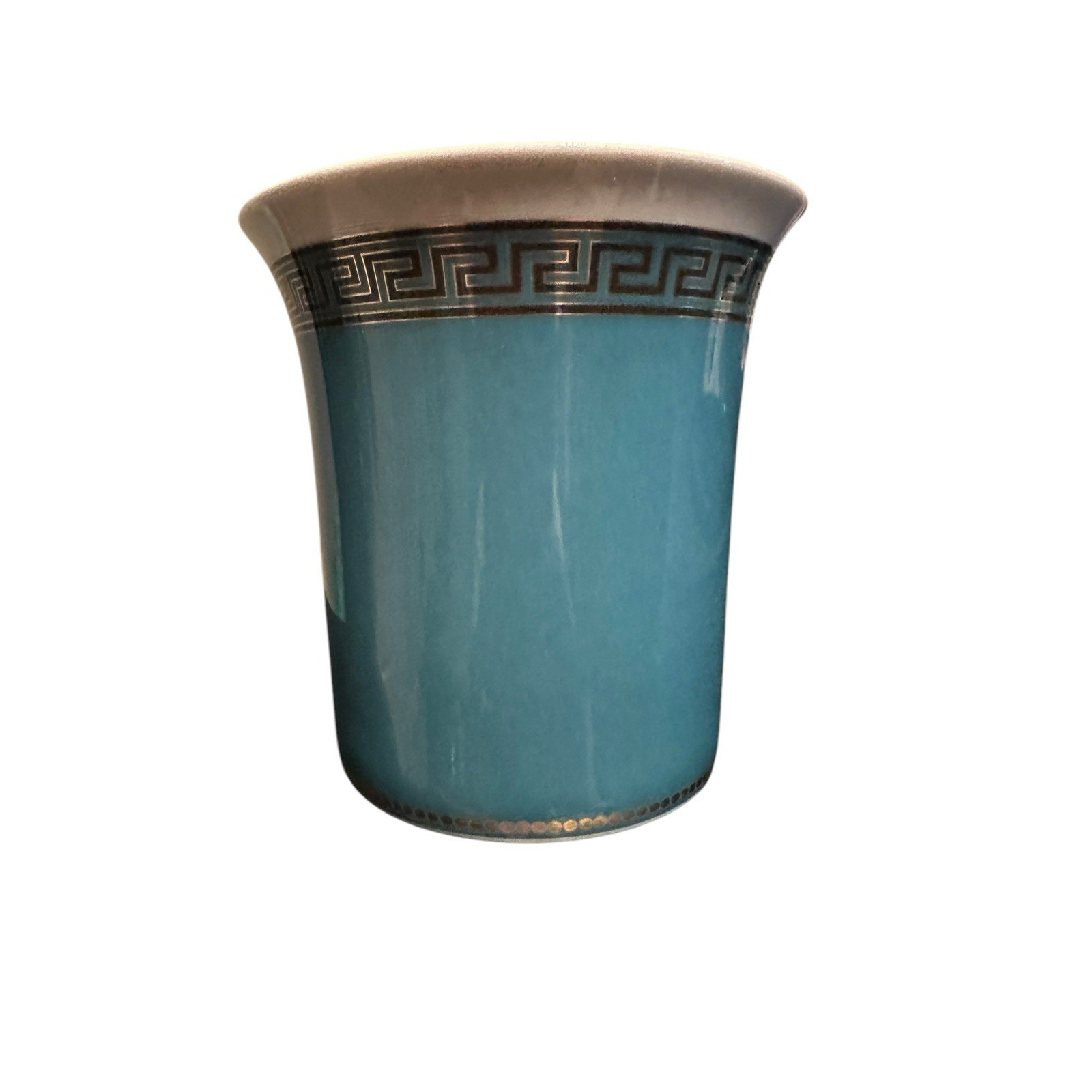 Versace by Rosenthal Teal Blue Porcelain Cup Medusa Inside 8 oz.