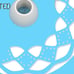 Martha Stewart Crafts Circle Edge Paper Punch Dotted Diamonds Cartridge