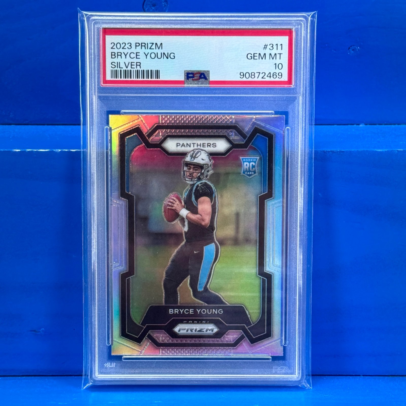 BRYCE YOUNG 2023 Panini Prizm SILVER Rookie Card #311 RC Panthers PSA 10 GEM MT
