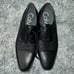 Calvin Klein Bram Black Textured Leather Cap Toe Oxfords Mens Size 8 M