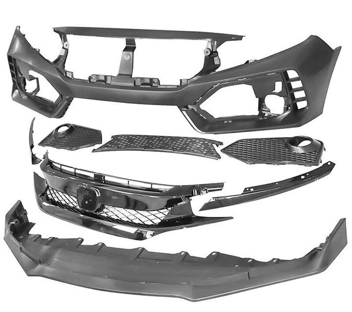 Fits 16-21 Honda Civic 10th-Gen Sedan Coupe Type-R Front Bumper Cover PP