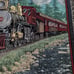 Vintage Train Quilt Blanket