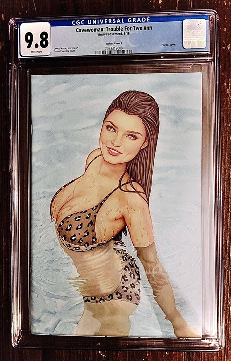 CAVEWOMAN: TROUBLE FOR TWO #nn, Conny Velentina Variant, Amryl. CGC 9.8 W/ Cert.