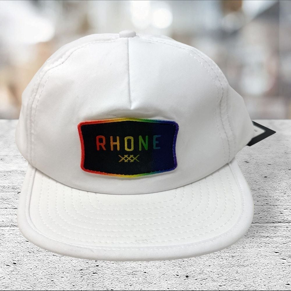Rhone Legend Rhône Patch Hat Cap Style Performance Snapback Color White Pride