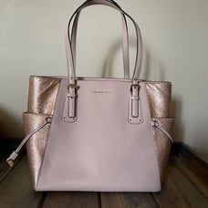 Michael Kors Rose Gold East West Voyager Tote Bag