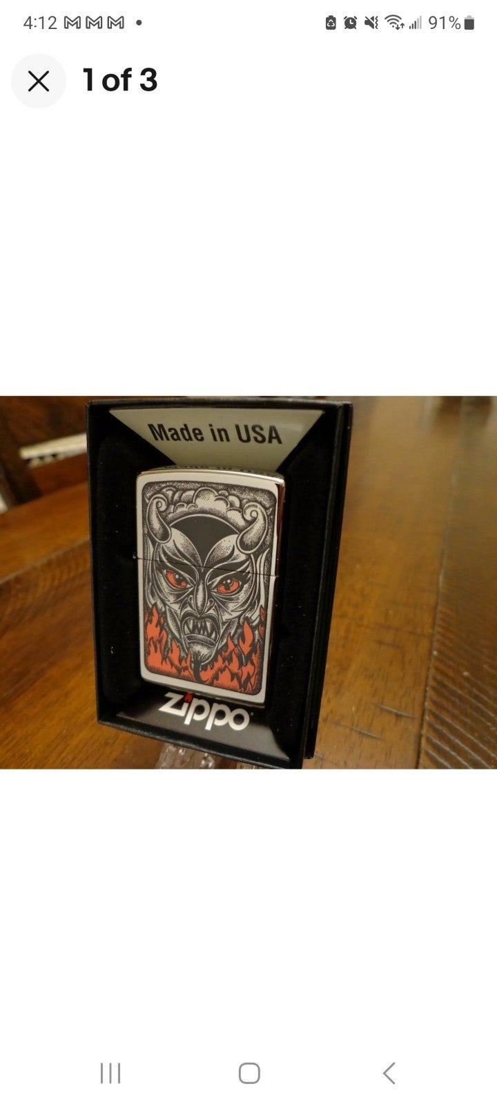 DEVIL FIRE DOWN BELOW BARRETT-SMYTHE ZIPPO LIGHTER MINT IN BOX
