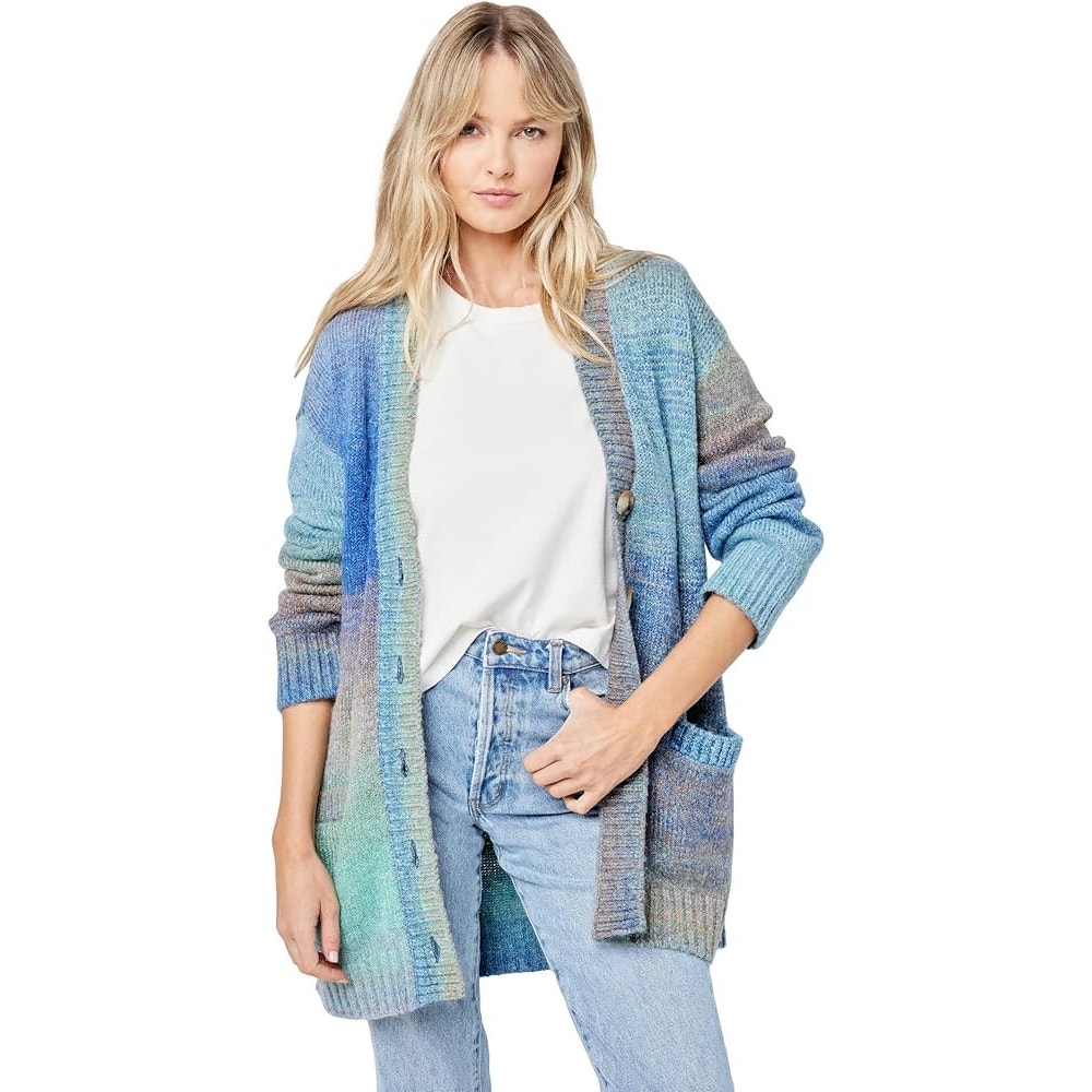 NWT l*space Zoe Beach Ombre Cardigan Sweater Oversized Layer Topper Size M/L