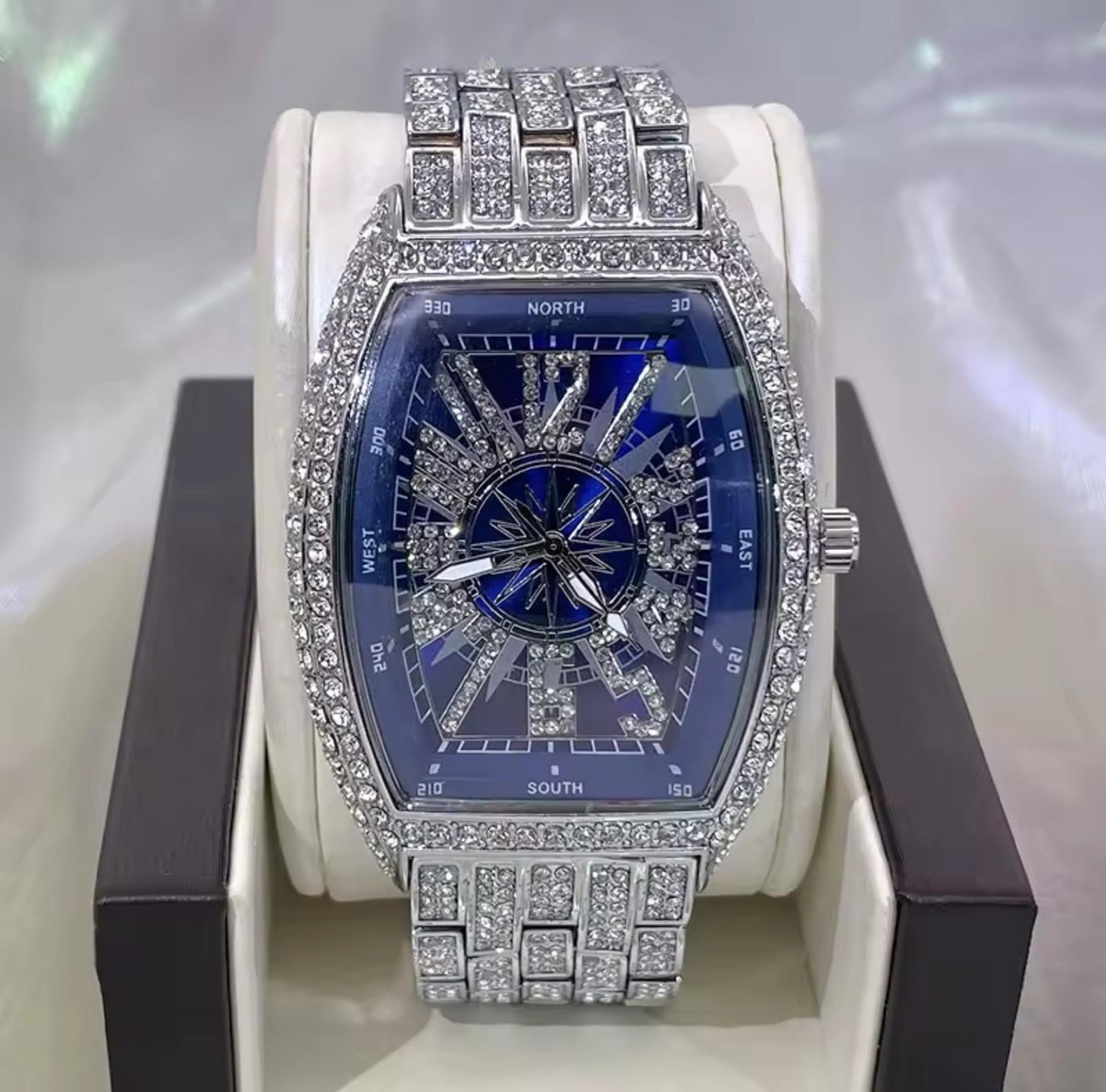 Mens Moissanite Iced Out Luxury Watch