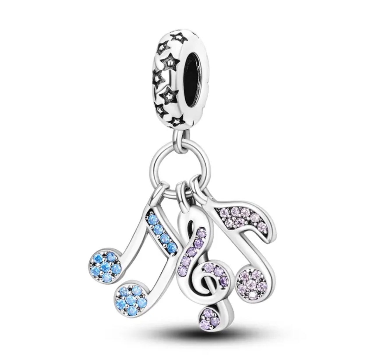 Music Charm S925 Silver Stamped fits Pandora Bracelet Band Charm Music Charm S925 Silver Stamped fits Pandora Bracelet Band Charm