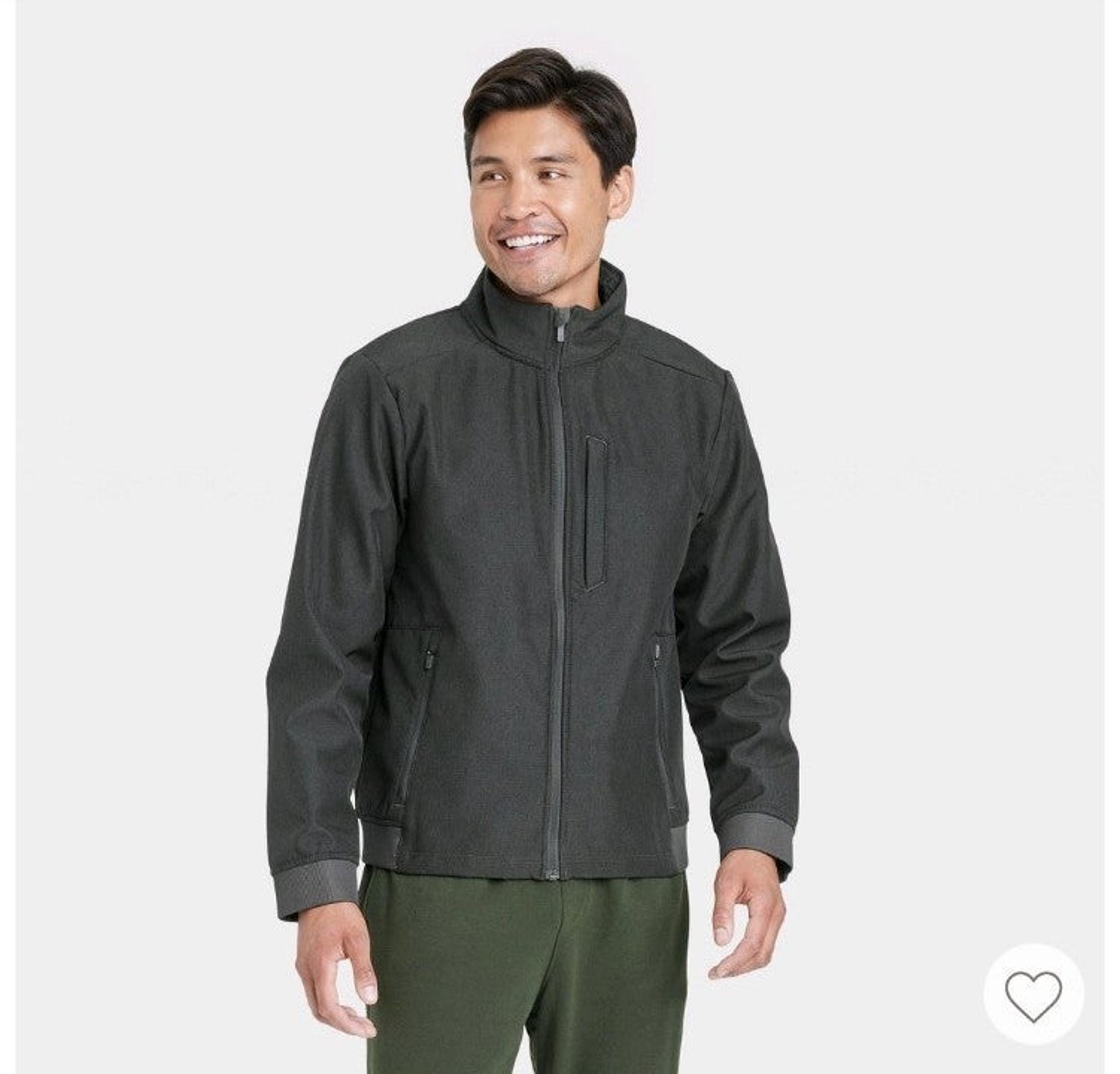TARGET All In Motion Soft Shell Jacket Heathered Grey men's size small