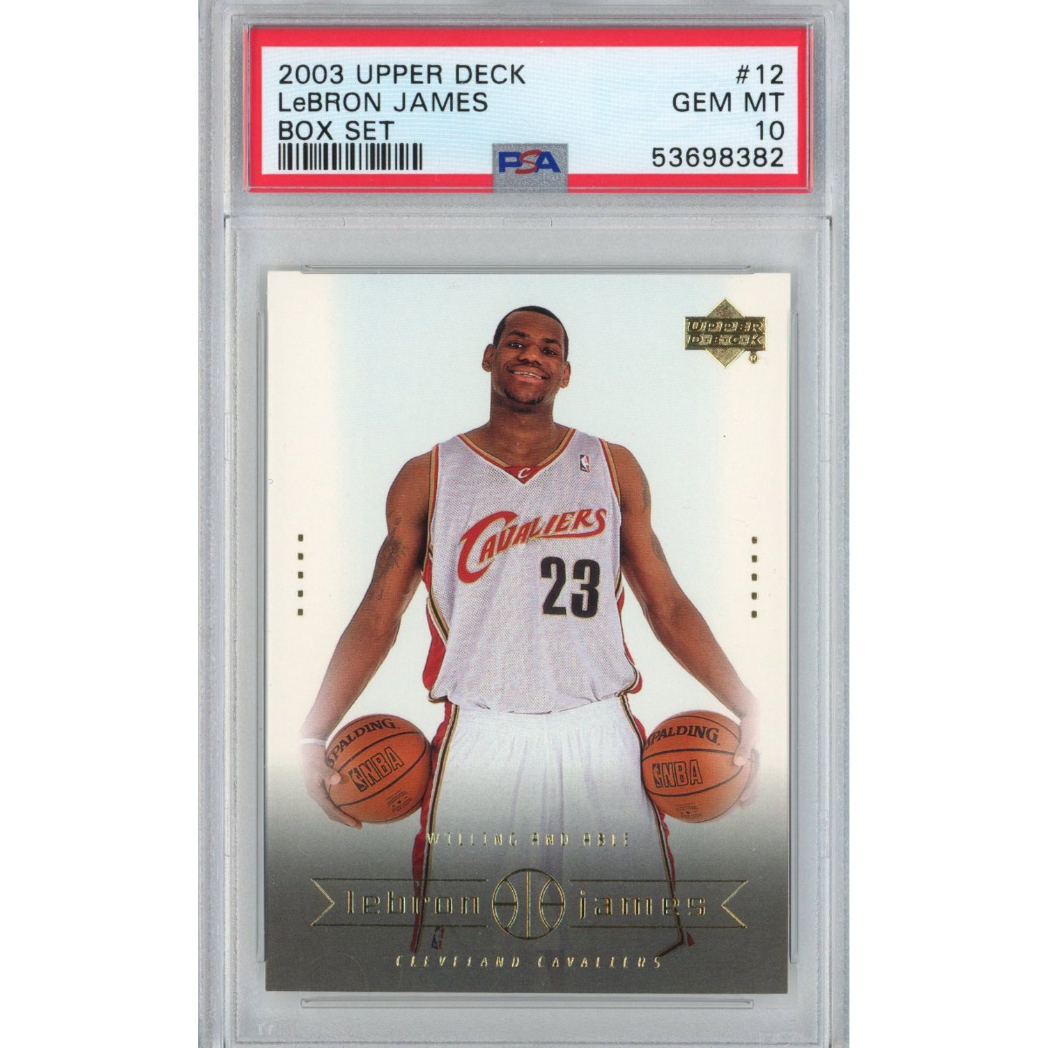 Graded 2003-04 Upper Deck LeBron James #12 Box Set Rookie Card PSA 10