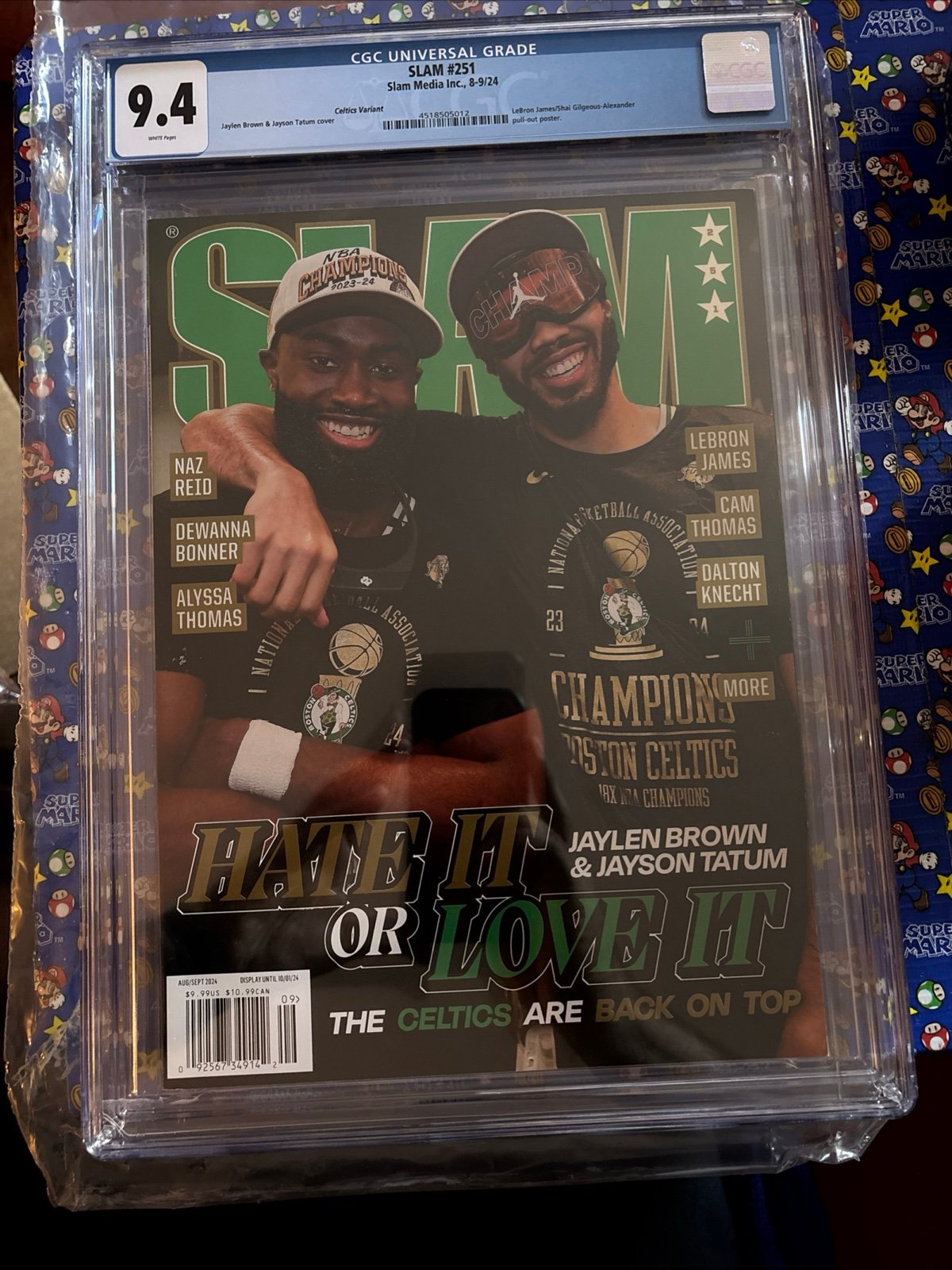 2024 Slam Magazine Boston Celtics Jaylen Brown & Jayson Tatum CGC 9.4