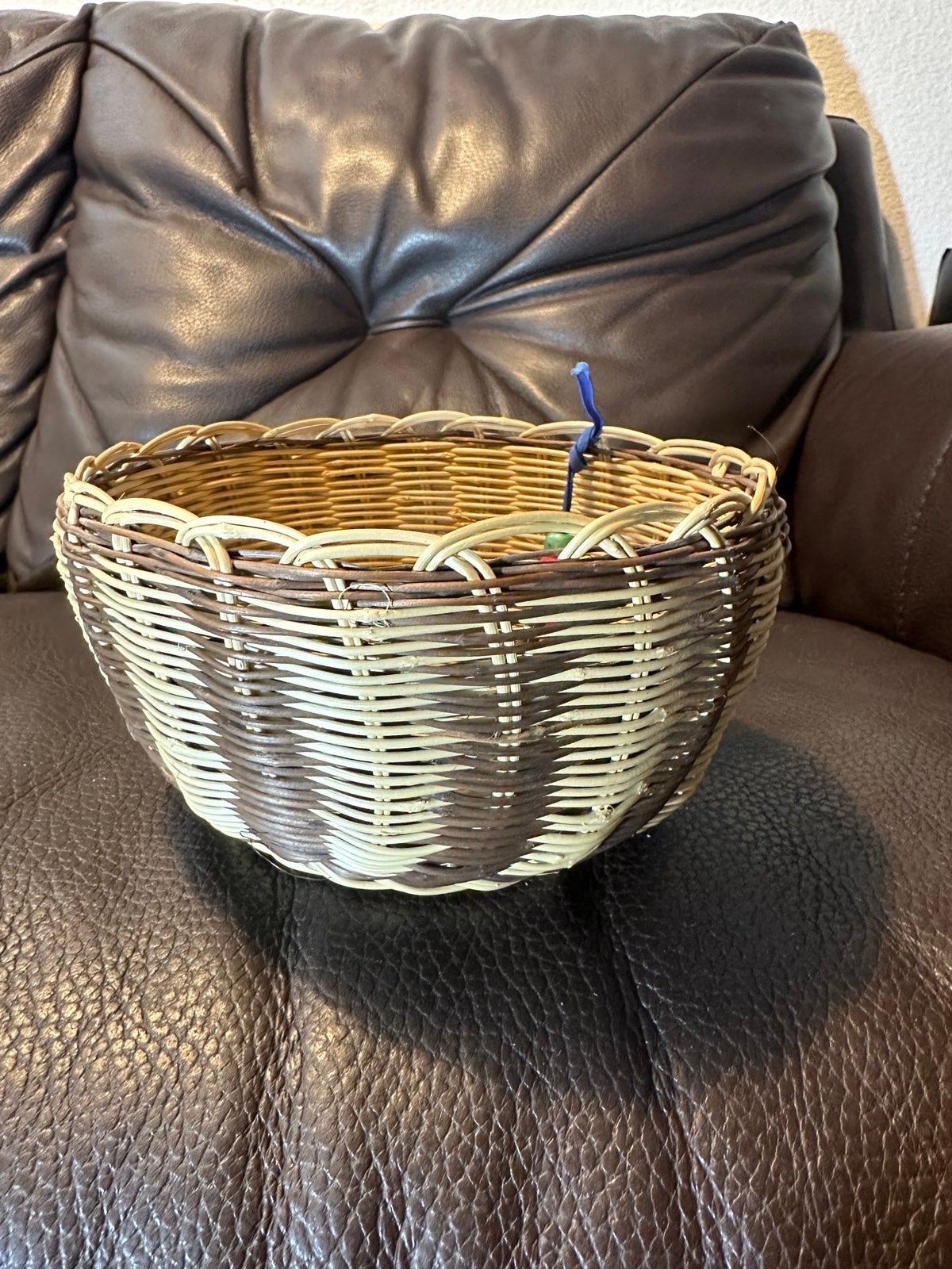 Hand woven Native American hand made cherokee basket decor