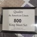 AMERICAN LINEN BEDSHEET SET KING SIZE 100% WRINKLE FREE COTTON PERCALE 6 PIECES