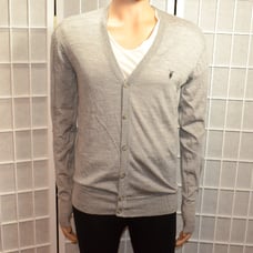 Mens All Saints Shadow merino Cardigan Sweater medium