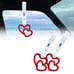 NEW 2PCS DOUBLE LOVE HEART RED JDM TSURIKAWA RING White Handle Strap Drift