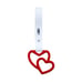 NEW 2PCS DOUBLE LOVE HEART RED JDM TSURIKAWA RING White Handle Strap Drift