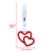 NEW 2PCS DOUBLE LOVE HEART RED JDM TSURIKAWA RING White Handle Strap Drift