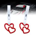 NEW 2PCS DOUBLE LOVE HEART RED JDM TSURIKAWA RING White Handle Strap Drift