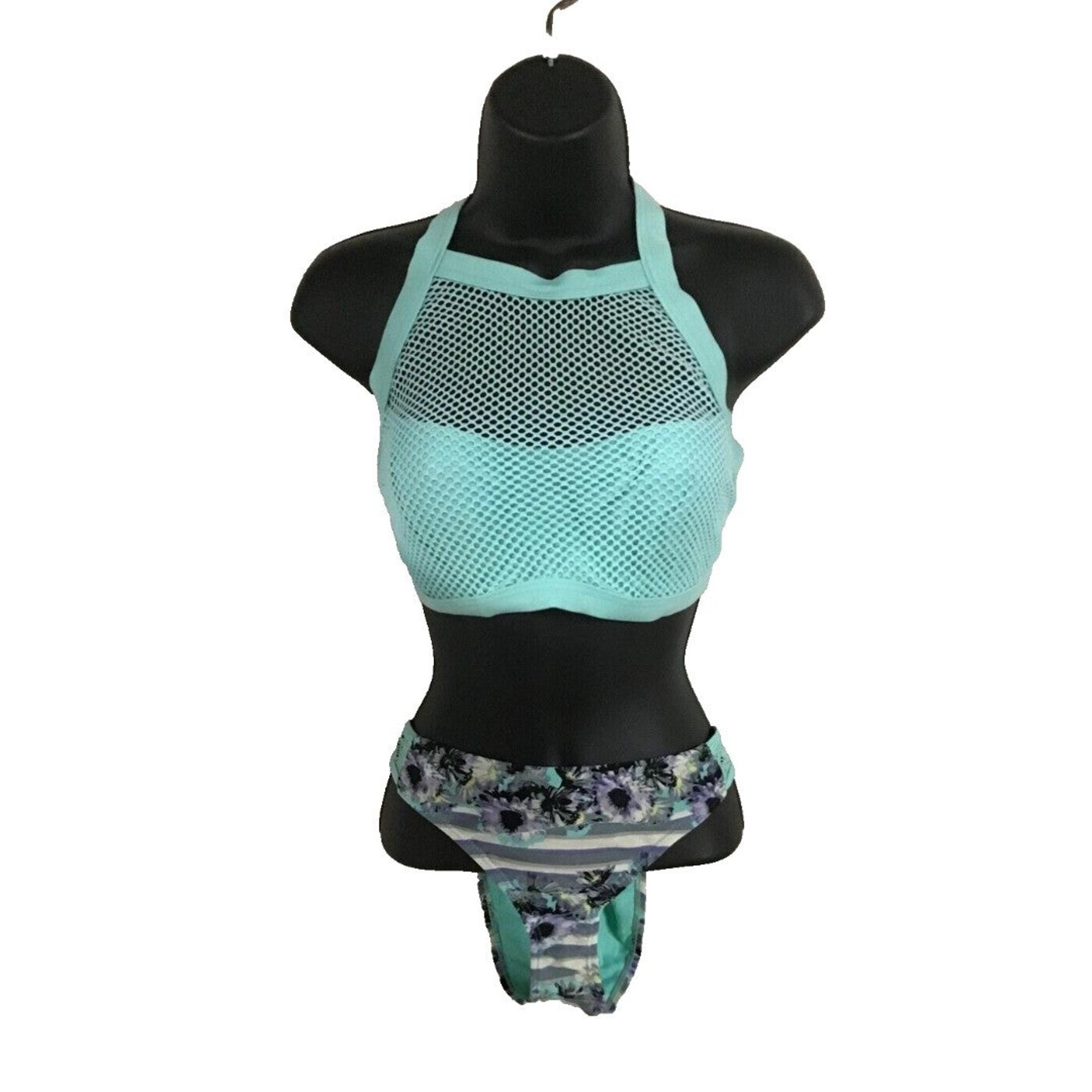 Profile Blush Womens Small Mint Green Bikini Top Coordinating Arizona Bottoms