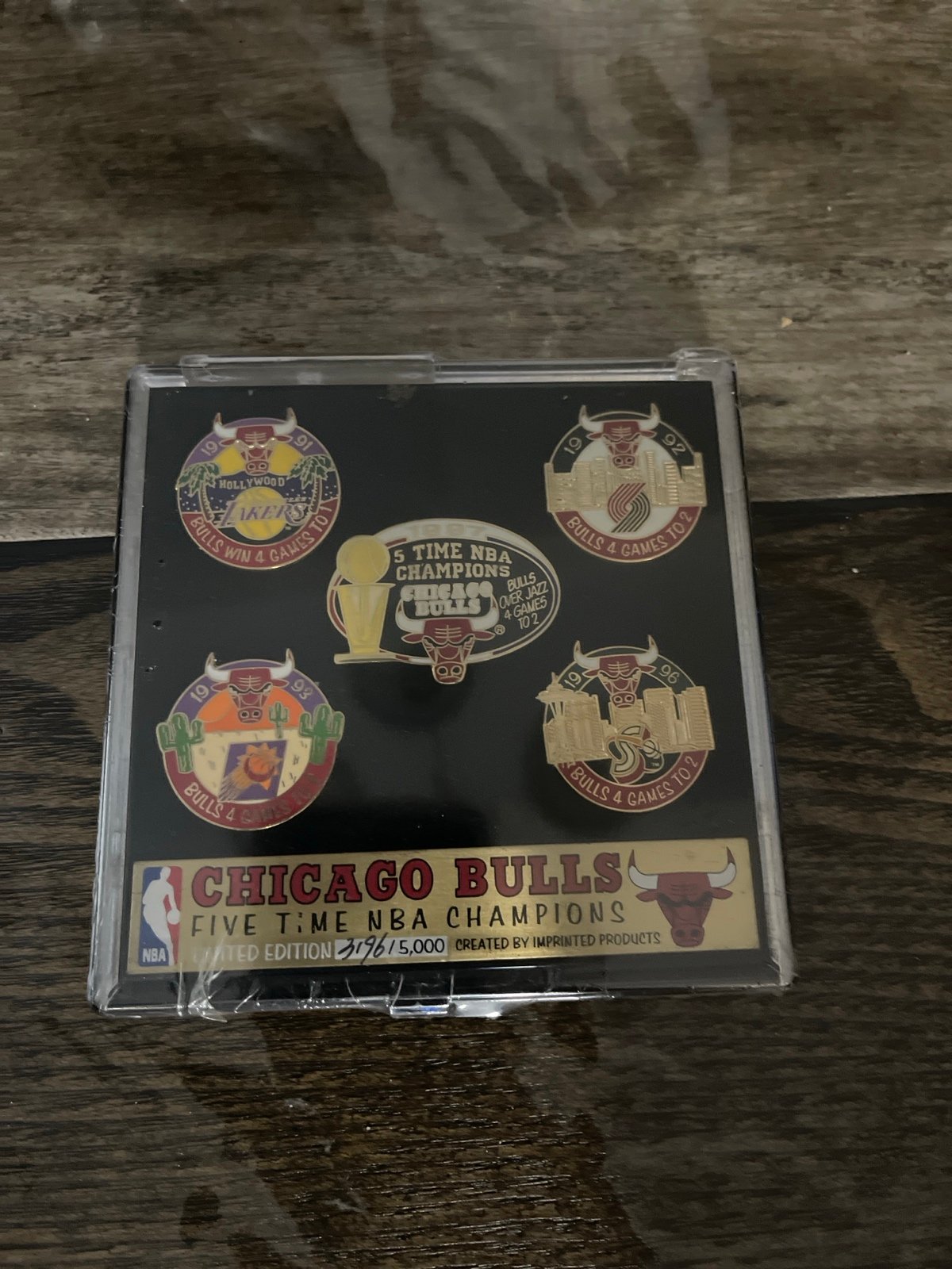 Chicago Bulls Five Time NBA Champions Pins