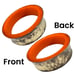 Vintage MCM Bangle Bracelet Set Of 6 Thermoset Plastic Polished Hammered Brass