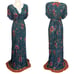Patrons of Peace Maxi Long Dress Size M Green Floral Gauzy Boho Gypsy Feminine